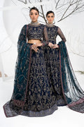 Zarif | LA CELESTE LUXURY Formals | ZLC 01 BLUEBERRY - by - Libasekhas UK - Registered Vendor of : Zarif - 100% Original Designer Dresss