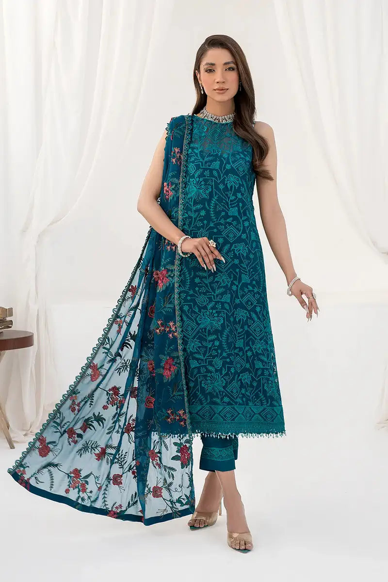 Zarif | LA CELESTE LUXURY Formals | ZLC 03 GARDENIA - by - Libasekhas UK - Registered Vendor of : Zarif - 100% Original Designer Dresss