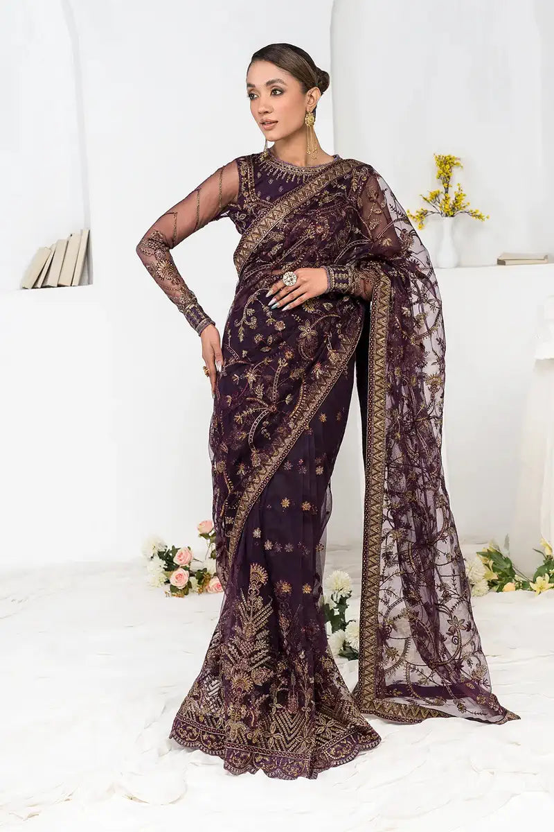 Zarif | LA CELESTE LUXURY Formals | ZLC 06 LAVENDER - by - Libasekhas UK - Registered Vendor of : Zarif - 100% Original Designer Dresss
