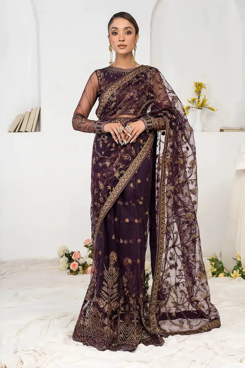 Zarif | LA CELESTE LUXURY Formals | ZLC 06 LAVENDER - by - Libasekhas UK - Registered Vendor of : Zarif - 100% Original Designer Dresss
