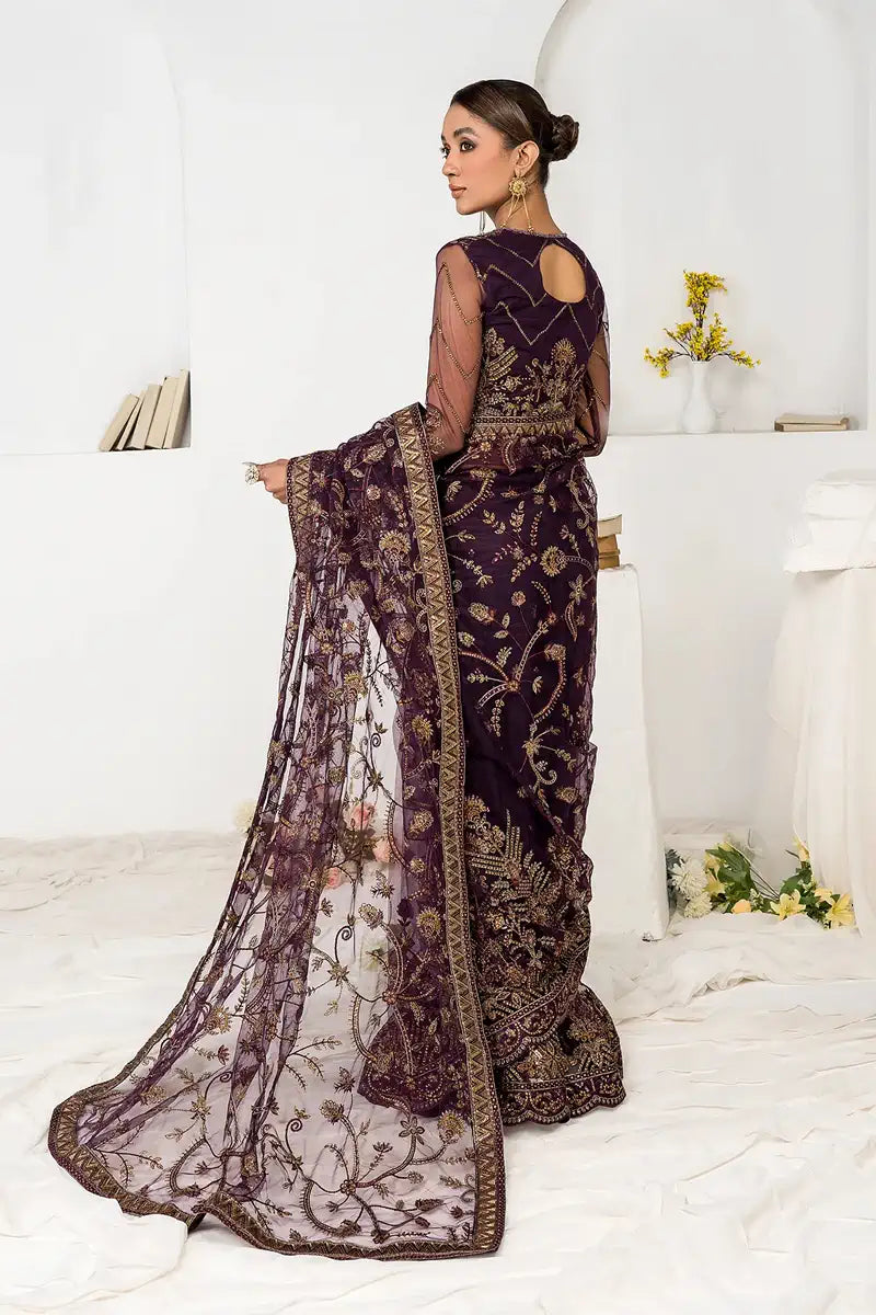 Zarif | LA CELESTE LUXURY Formals | ZLC 06 LAVENDER - by - Libasekhas UK - Registered Vendor of : Zarif - 100% Original Designer Dresss