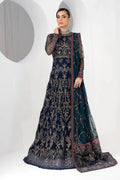 Zarif | LA CELESTE LUXURY Formals | ZLC 01 BLUEBERRY - by - Libasekhas UK - Registered Vendor of : Zarif - 100% Original Designer Dresss