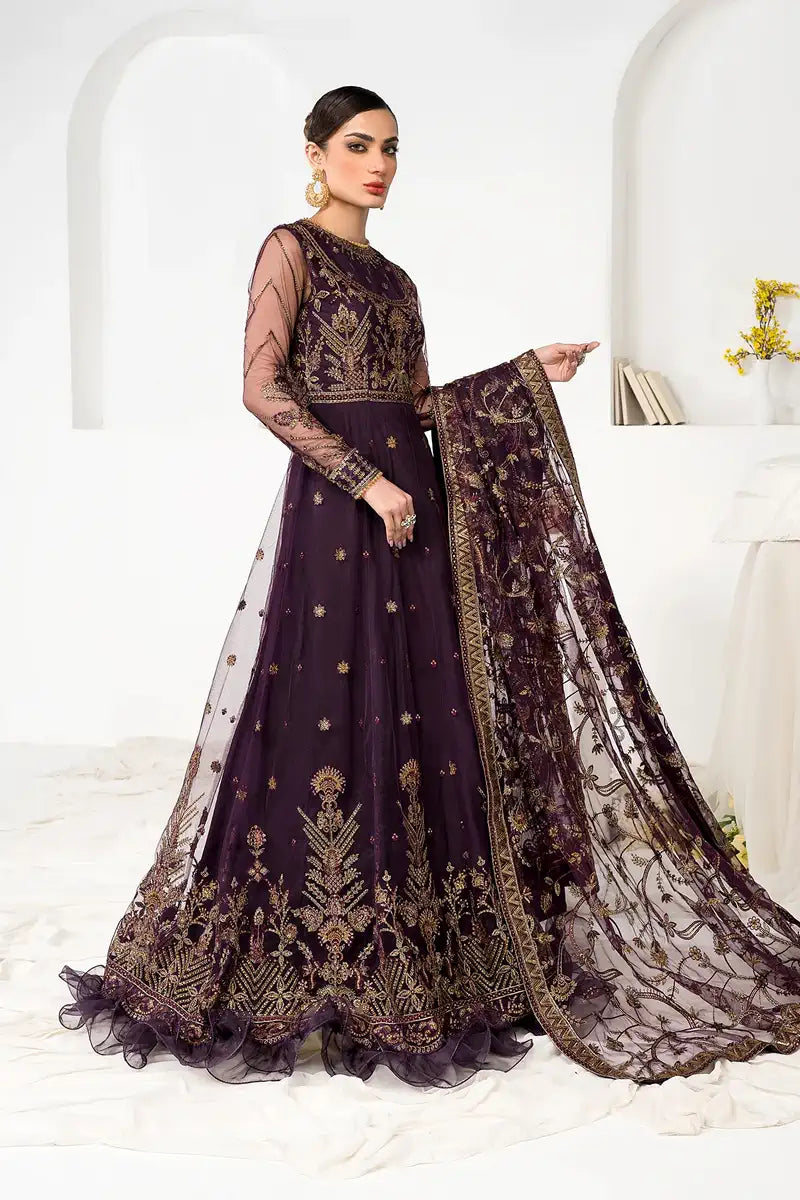 Zarif | LA CELESTE LUXURY Formals | ZLC 06 LAVENDER - by - Libasekhas UK - Registered Vendor of : Zarif - 100% Original Designer Dresss