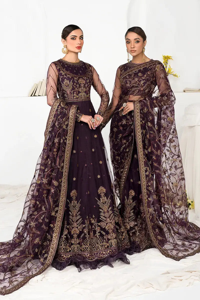 Zarif | LA CELESTE LUXURY Formals | ZLC 06 LAVENDER - by - Libasekhas UK - Registered Vendor of : Zarif - 100% Original Designer Dresss