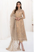 Zarif | LA CELESTE LUXURY Formals | ZLC 07 SAND GLOW - by - Libasekhas UK - Registered Vendor of : Zarif - 100% Original Designer Dresss