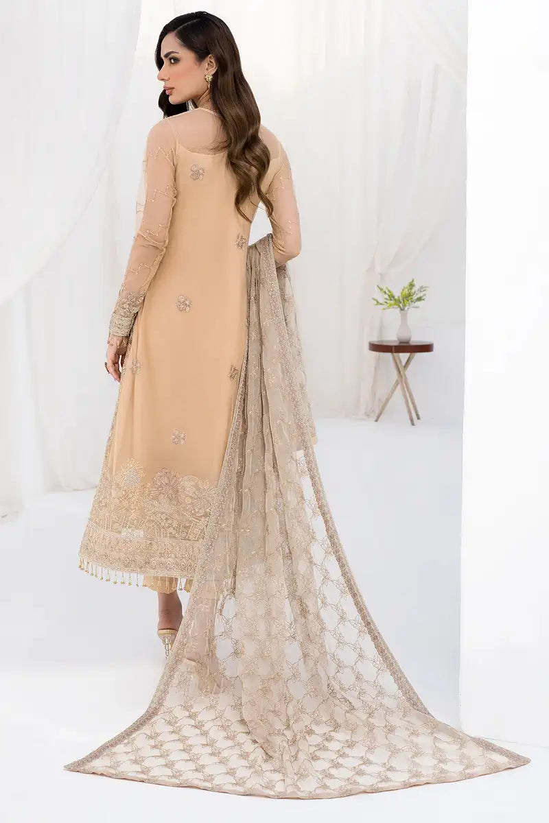 Zarif | LA CELESTE LUXURY Formals | ZLC 07 SAND GLOW - by - Libasekhas UK - Registered Vendor of : Zarif - 100% Original Designer Dresss
