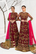 Zarif | LA CELESTE LUXURY Formals | ZLC 04 BURNT ROSE - by - Libasekhas UK - Registered Vendor of : Zarif - 100% Original Designer Dresss