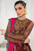 Zarif | LA CELESTE LUXURY Formals | ZLC 04 BURNT ROSE - by - Libasekhas UK - Registered Vendor of : Zarif - 100% Original Designer Dresss