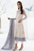 Zarif | LA CELESTE LUXURY Formals | ZLC 02 PEARL WHITE - by - Libasekhas UK - Registered Vendor of : Zarif - 100% Original Designer Dresss