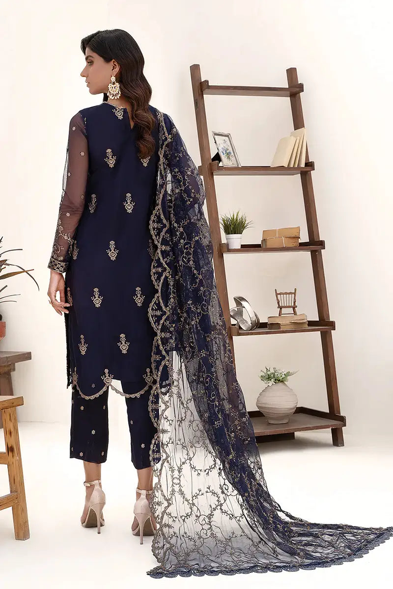 Zarif | Nazneen Formals | ZN 09 DEEP PINE - by - Libasekhas UK - Registered Vendor of : Zarif - 100% Original Designer Dresss