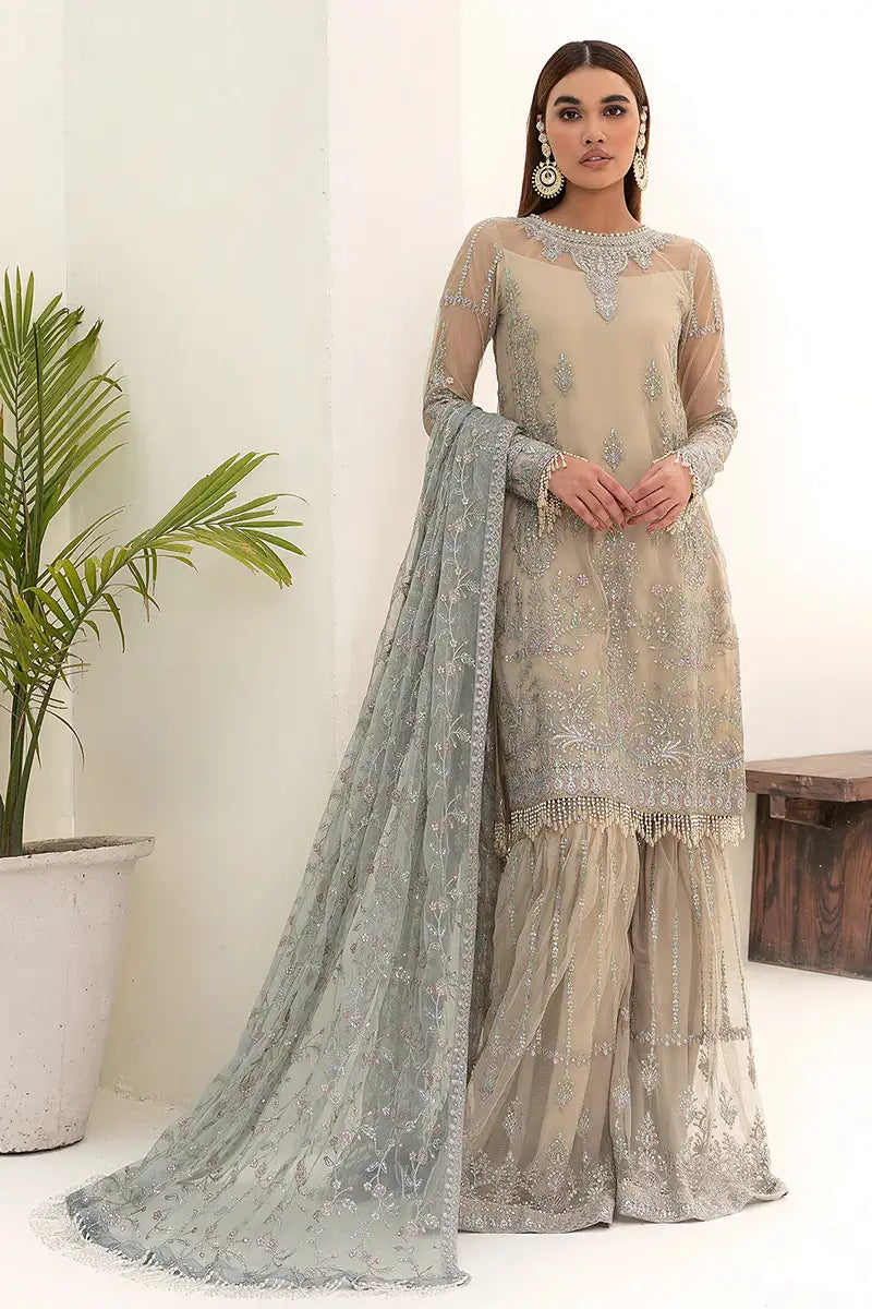 Zarif | Nazneen Formals | ZN 04 MOON LIGHT - by - Libasekhas UK - Registered Vendor of : Zarif - 100% Original Designer Dresss