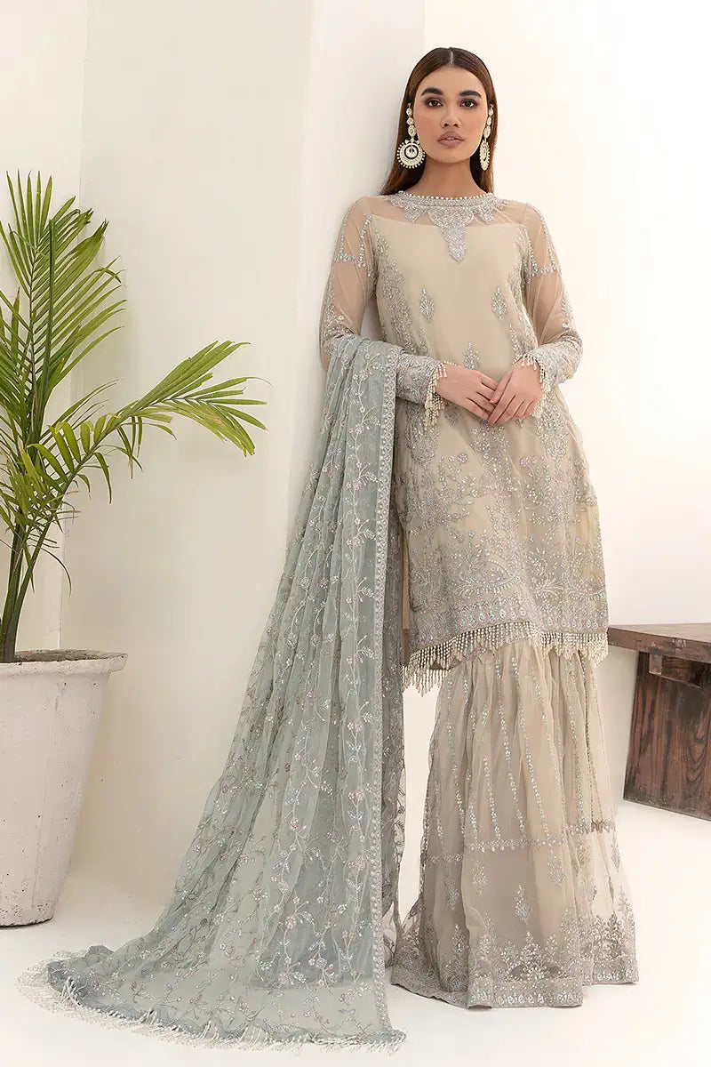 Zarif | Nazneen Formals | ZN 04 MOON LIGHT - by - Libasekhas UK - Registered Vendor of : Zarif - 100% Original Designer Dresss