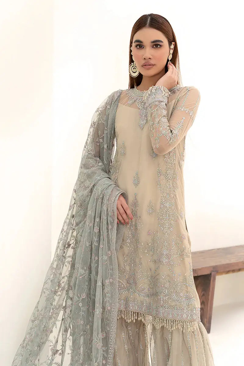 Zarif | Nazneen Formals | ZN 04 MOON LIGHT - by - Libasekhas UK - Registered Vendor of : Zarif - 100% Original Designer Dresss