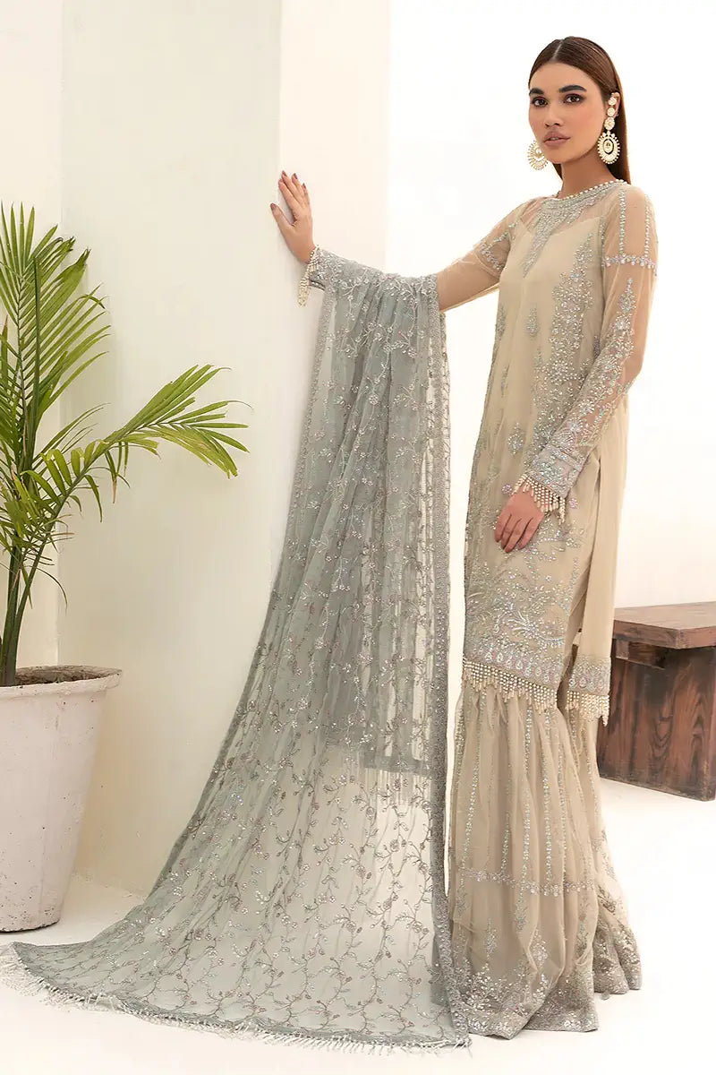 Zarif | Nazneen Formals | ZN 04 MOON LIGHT - by - Libasekhas UK - Registered Vendor of : Zarif - 100% Original Designer Dresss