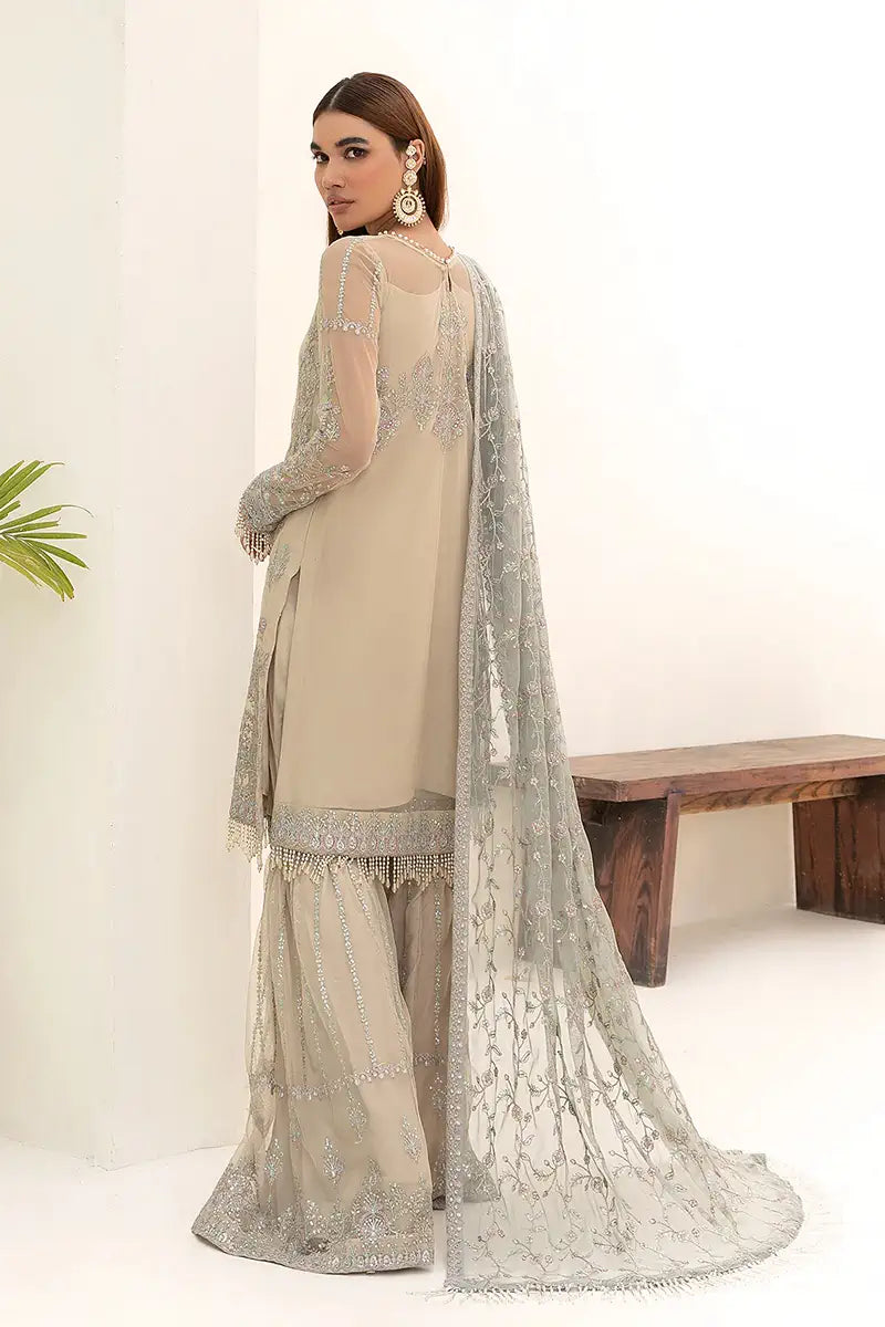 Zarif | Nazneen Formals | ZN 04 MOON LIGHT - by - Libasekhas UK - Registered Vendor of : Zarif - 100% Original Designer Dresss