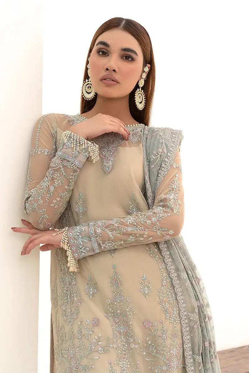 Zarif | Nazneen Formals | ZN 04 MOON LIGHT - by - Libasekhas UK - Registered Vendor of : Zarif - 100% Original Designer Dresss