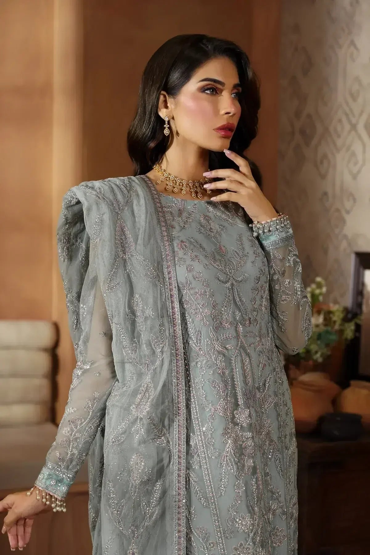 Zarif | Nauroz Festive Formals | ZFN 02 AMROZE - by - Libasekhas UK - Registered Vendor of : Zarif - 100% Original Designer Dresss