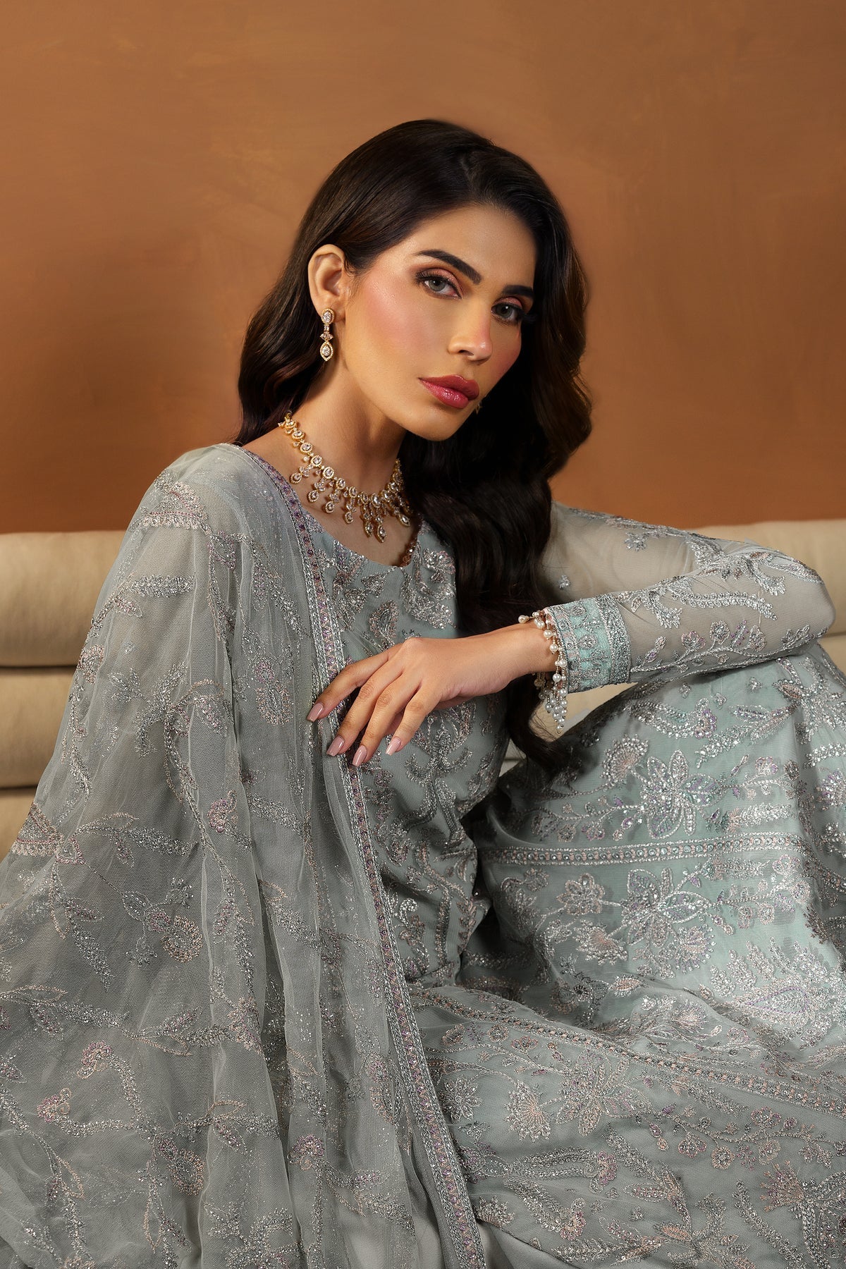 Zarif | Nauroz Festive Formals | ZFN 02 AMROZE - by - Libasekhas UK - Registered Vendor of : Zarif - 100% Original Designer Dresss