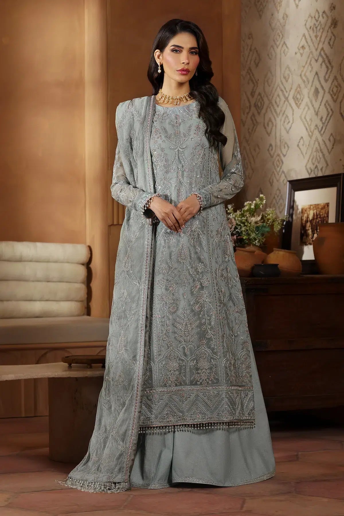 Zarif | Nauroz Festive Formals | ZFN 02 AMROZE - by - Libasekhas UK - Registered Vendor of : Zarif - 100% Original Designer Dresss