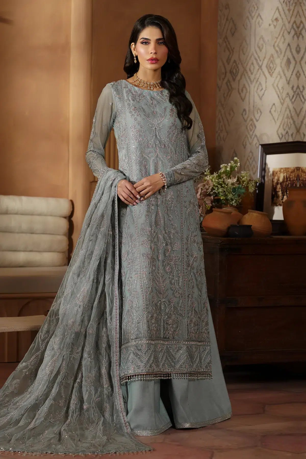Zarif | Nauroz Festive Formals | ZFN 02 AMROZE - by - Libasekhas UK - Registered Vendor of : Zarif - 100% Original Designer Dresss