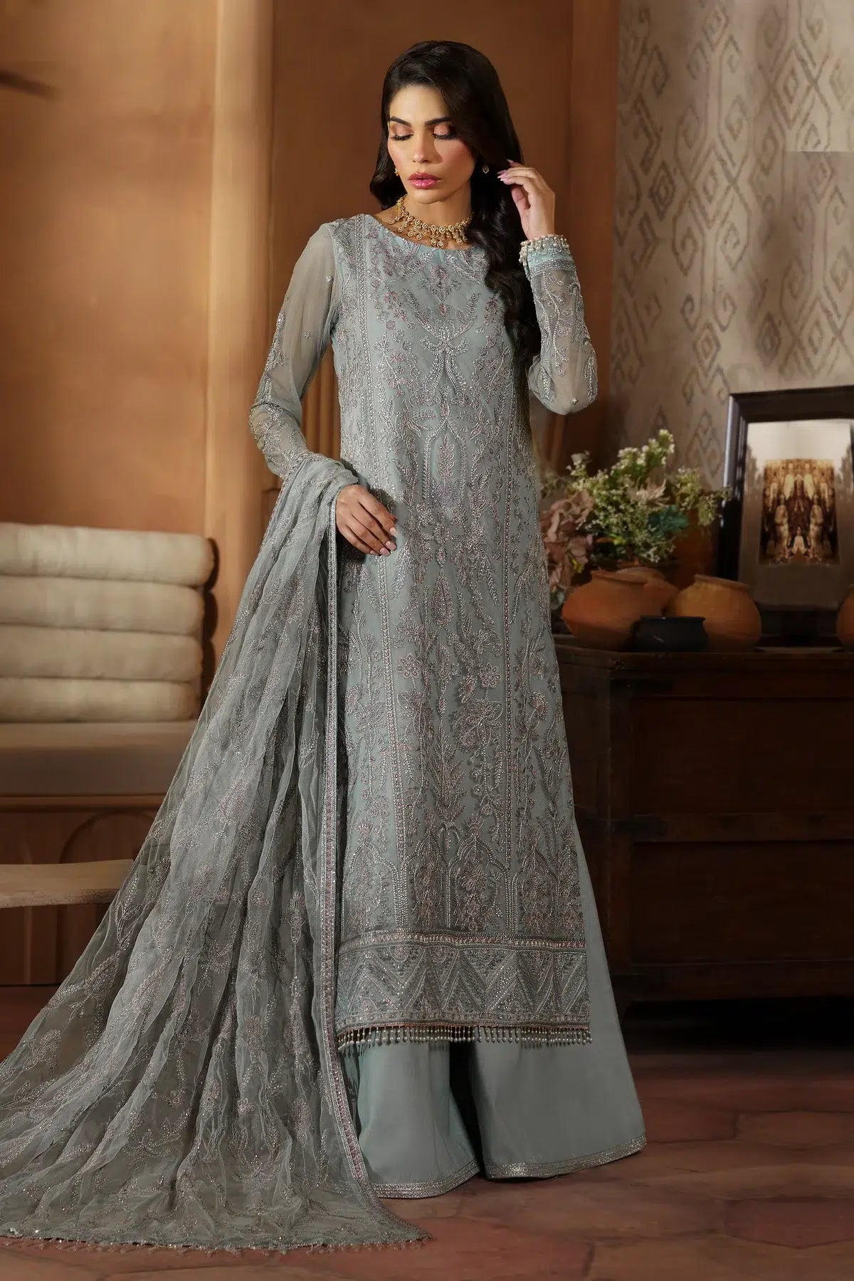 Zarif | Nauroz Festive Formals | ZFN 02 AMROZE - by - Libasekhas UK - Registered Vendor of : Zarif - 100% Original Designer Dresss