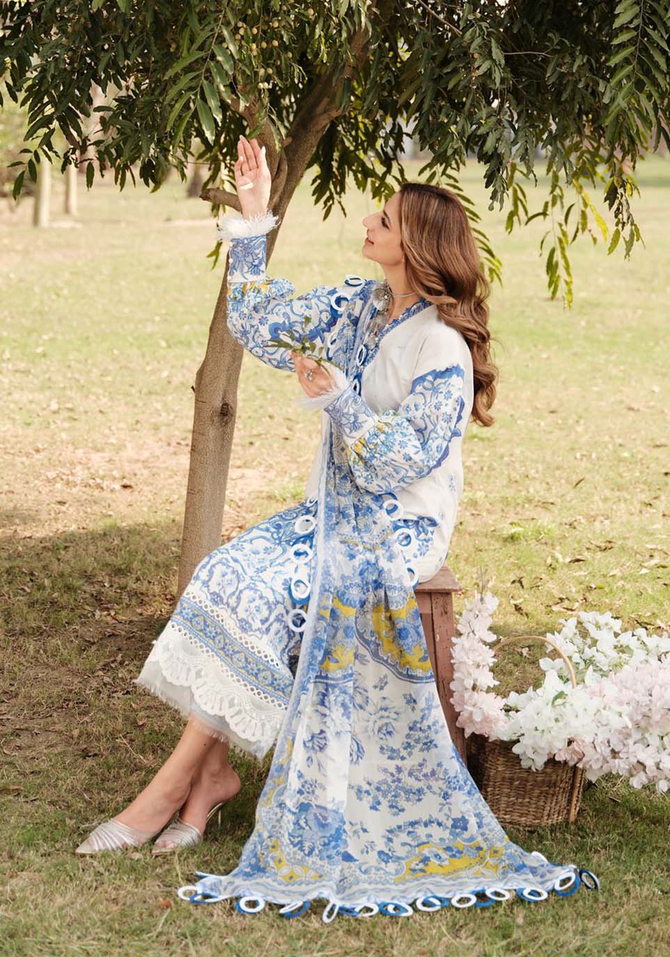 Zarqash | Luxe Lawn 24 | ZQ 7 - by - Libasekhas UK - Registered Vendor of : Zarqash - 100% Original Designer Dresss
