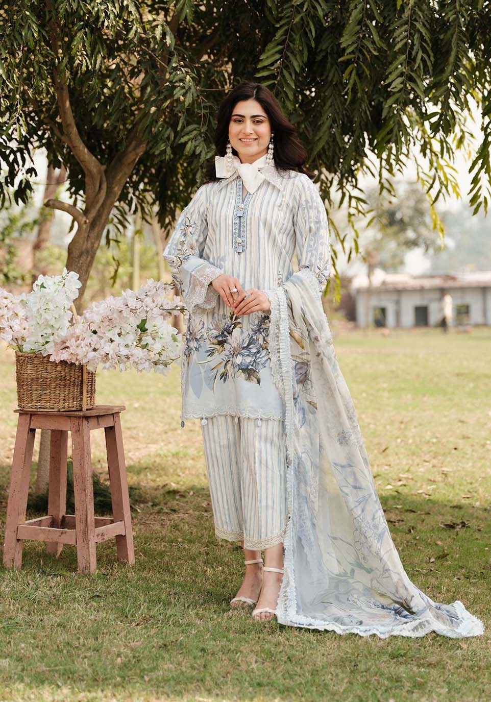 Zarqash | Luxe Lawn 24 | ZQ 15 - by - Libasekhas UK - Registered Vendor of : Zarqash - 100% Original Designer Dresss