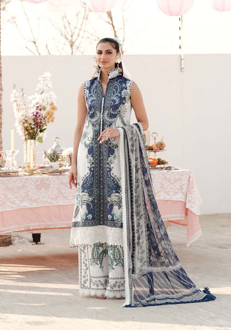 Zarqash | Luxe Lawn 24 | ZQ 10 - by - Libasekhas UK - Registered Vendor of : Zarqash - 100% Original Designer Dresss