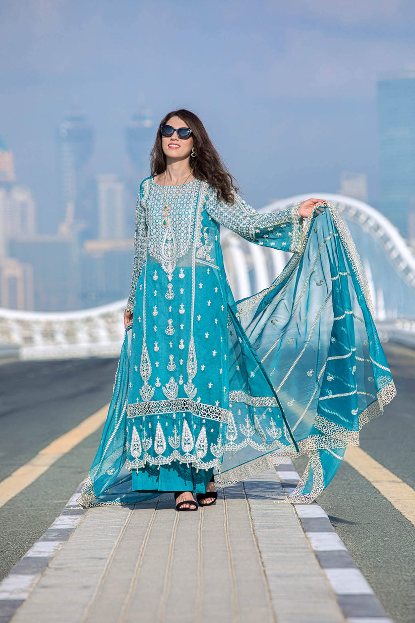 Kara | Kamdani Festive Collection | Zephyr Hues - by - Libasekhas UK - Registered Vendor of : Kara - 100% Original Designer Dresss