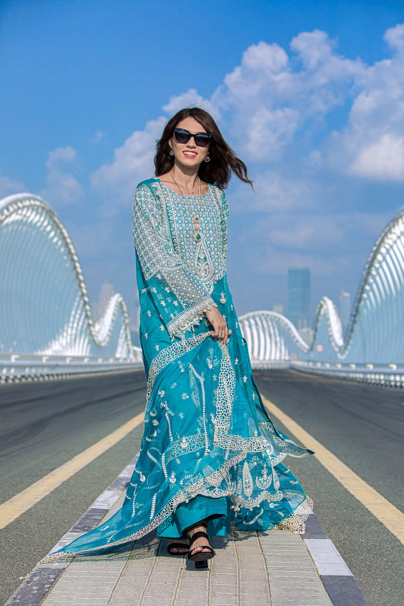 Kara | Kamdani Festive Collection | Zephyr Hues - by - Libasekhas UK - Registered Vendor of : Kara - 100% Original Designer Dresss