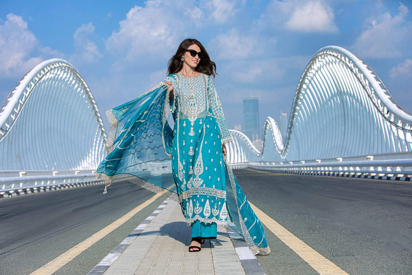 Kara | Kamdani Festive Collection | Zephyr Hues - by - Libasekhas UK - Registered Vendor of : Kara - 100% Original Designer Dresss