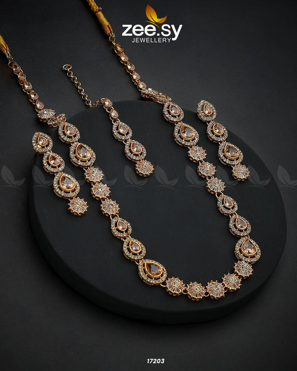 Serenity Mala Necklace - by - Libasekhas UK - Registered Vendor of : Zeesy - 100% Original Designer Dresss