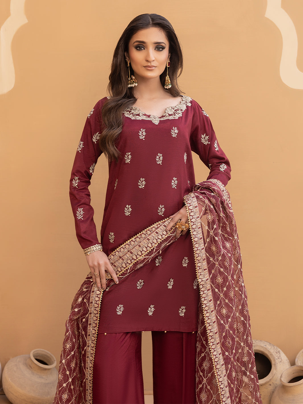 Hem Stitch | Raw Silk Edit 25 | Zurina - by - Libasekhas UK - Registered Vendor of : Hemstitch - 100% Original Designer Dresss