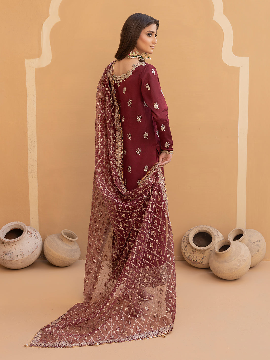 Hem Stitch | Raw Silk Edit 25 | Zurina - by - Libasekhas UK - Registered Vendor of : Hemstitch - 100% Original Designer Dresss