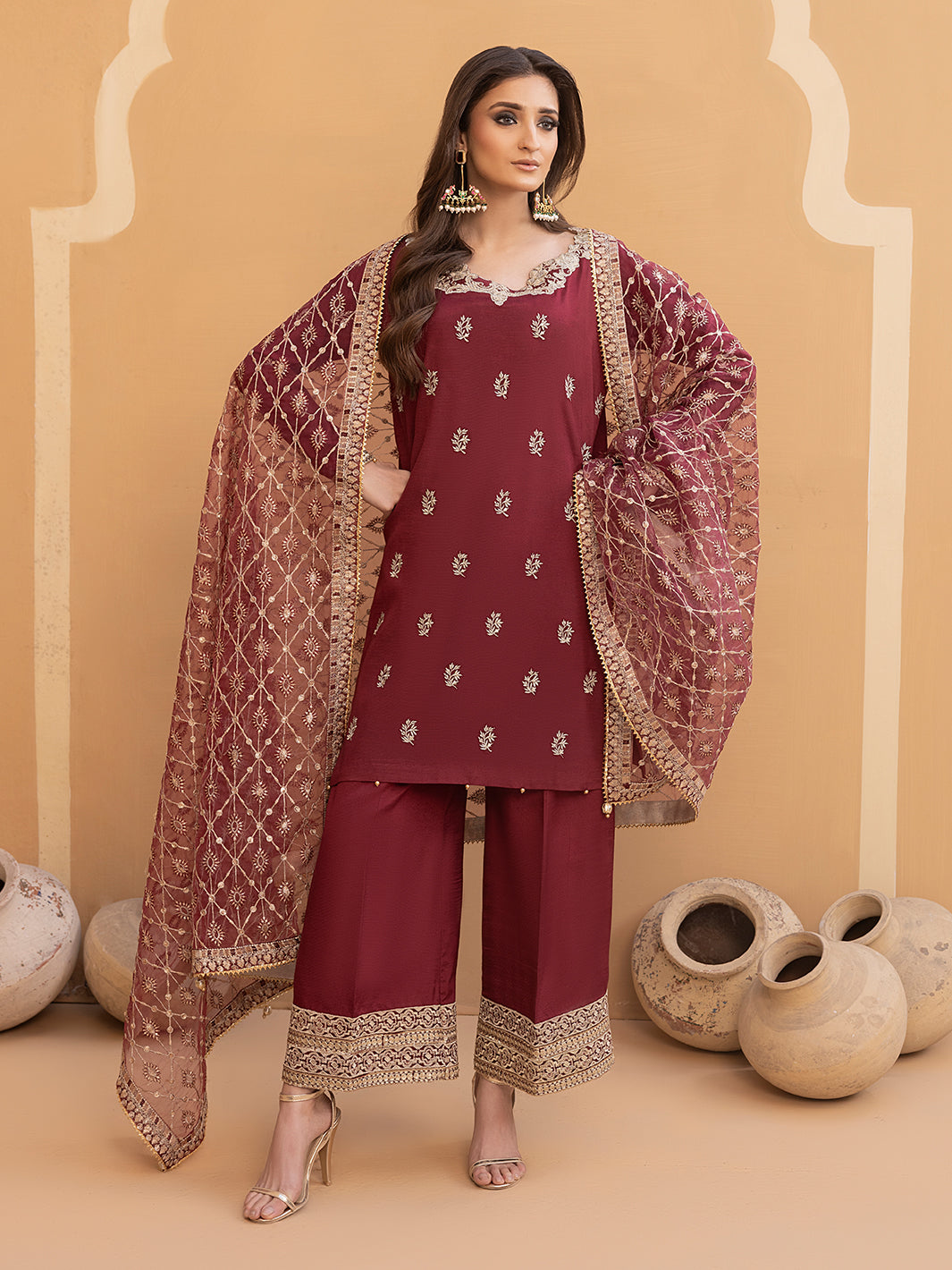 Hem Stitch | Raw Silk Edit 25 | Zurina - by - Libasekhas UK - Registered Vendor of : Hemstitch - 100% Original Designer Dresss