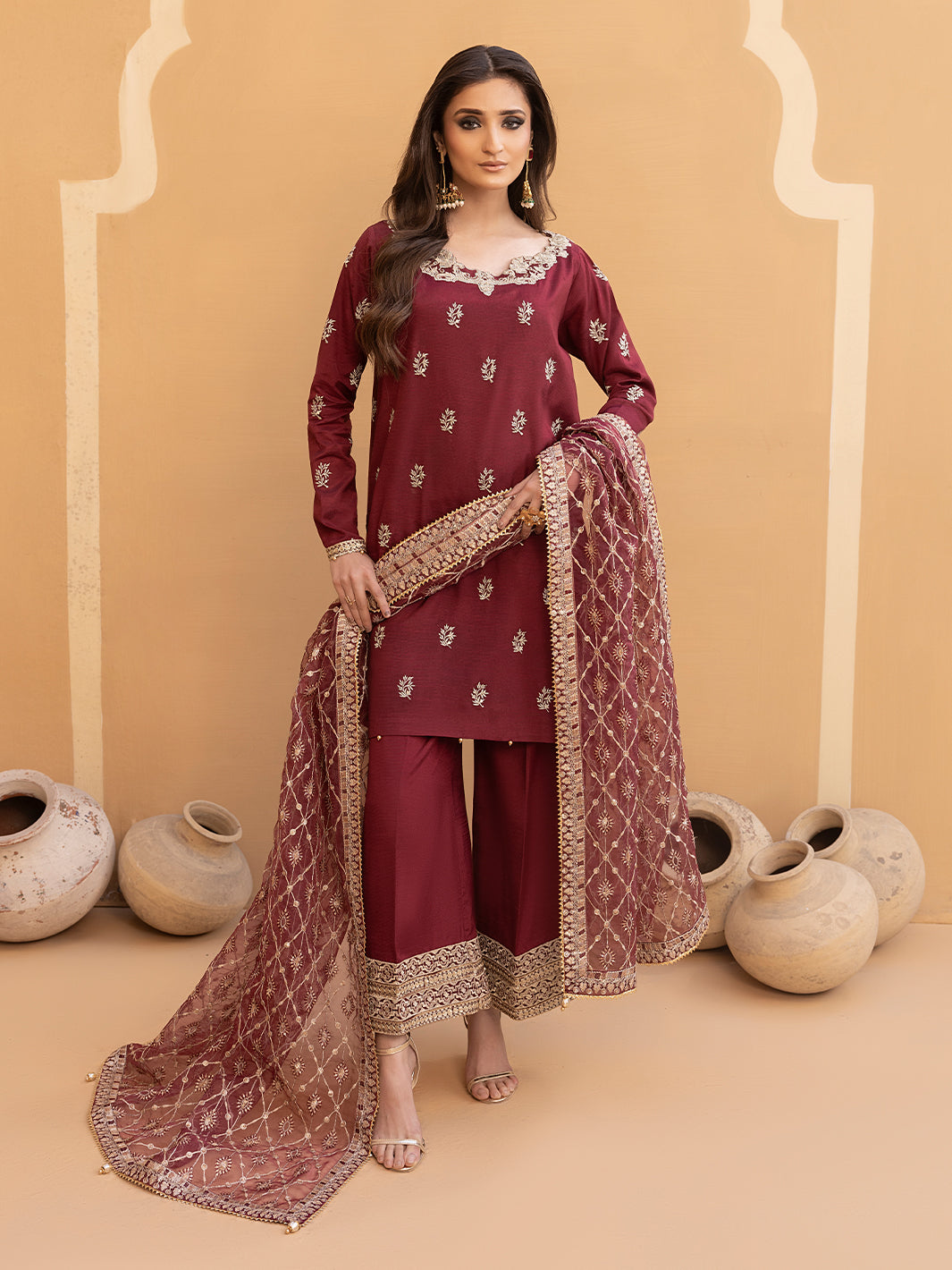 Hem Stitch | Raw Silk Edit 25 | Zurina - by - Libasekhas UK - Registered Vendor of : Hemstitch - 100% Original Designer Dresss