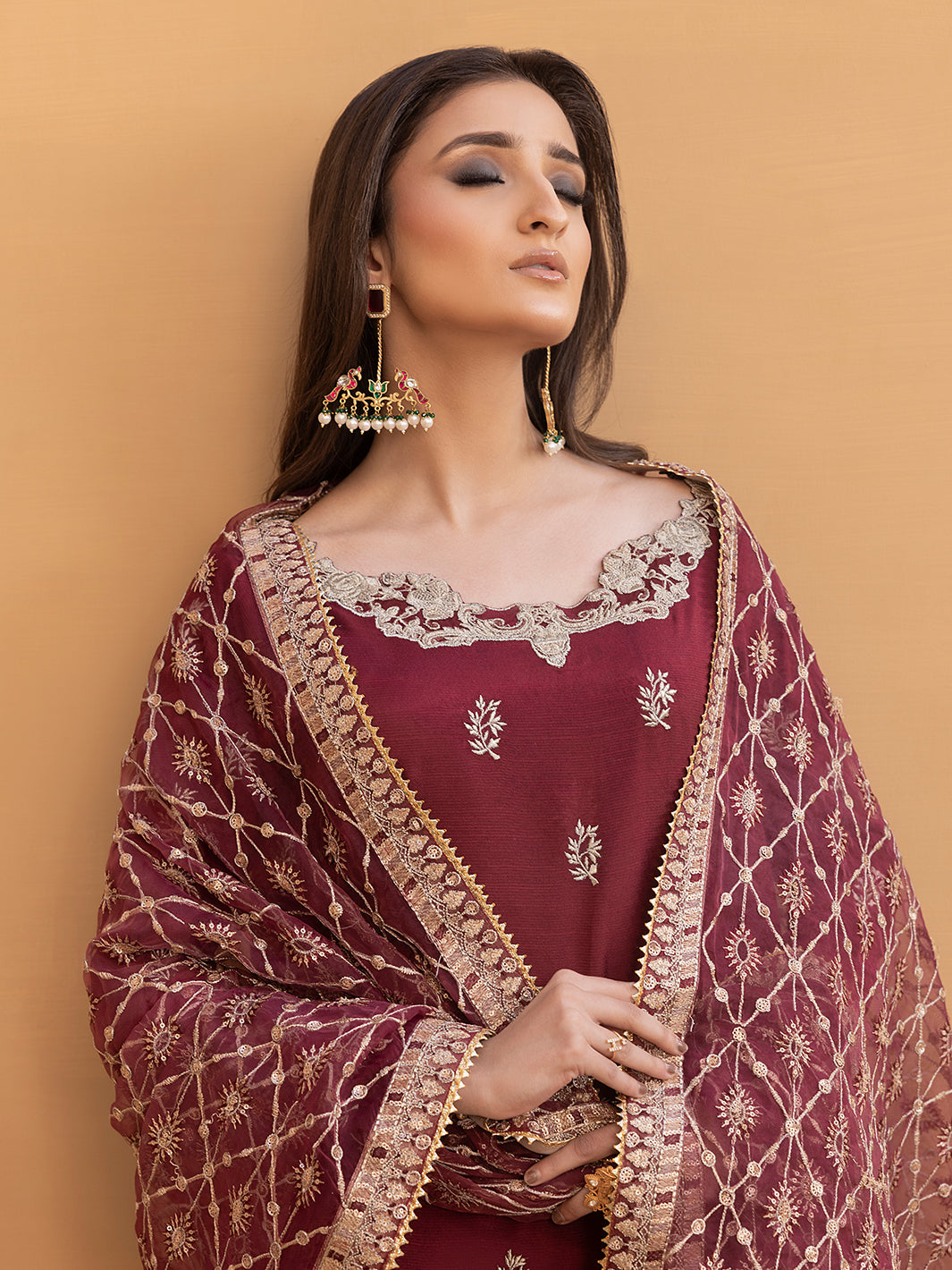 Hem Stitch | Raw Silk Edit 25 | Zurina - by - Libasekhas UK - Registered Vendor of : Hemstitch - 100% Original Designer Dresss