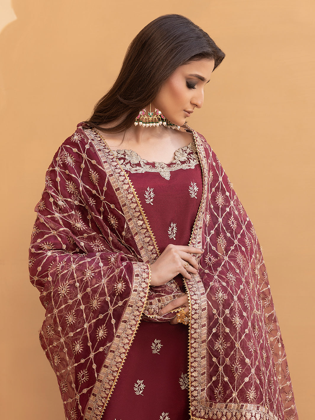 Hem Stitch | Raw Silk Edit 25 | Zurina - by - Libasekhas UK - Registered Vendor of : Hemstitch - 100% Original Designer Dresss