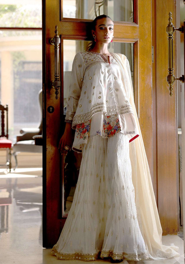 Layla Chatoor | Luxury Pret | Layered Peplum - by Libasekhas UK - Registered Vendor of : Layla Chatoor - 100% Original Designer Dress