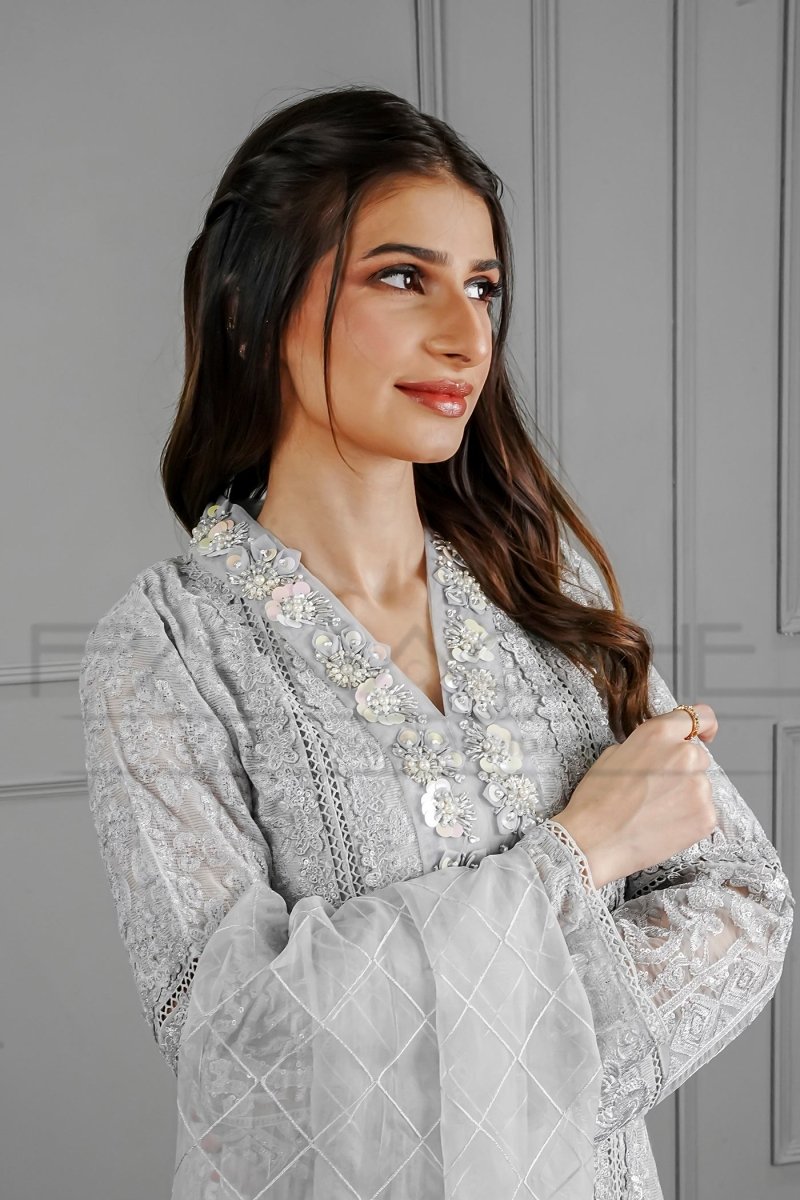 Panache | Pret | A Pastel Gray Dream - by - Libasekhas UK - Registered Vendor of : Panache By Mona - 100% Original Designer Dresss