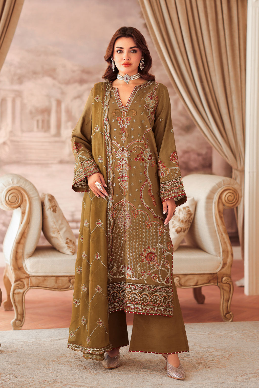 Ramsha | Aangan Luxury Raw silk | AA-210 - by Libasekhas UK - Registered Vendor of : Ramsha - 100% Original Designer Dress