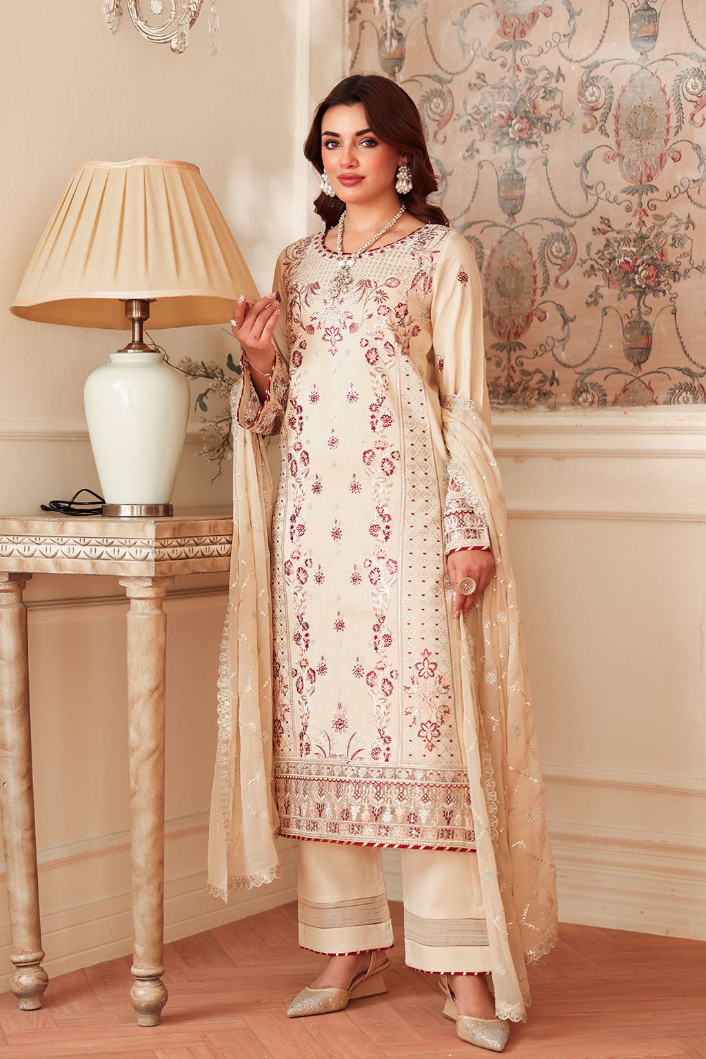 Ramsha | Aangan Luxury Raw silk | AA-207 - by Libasekhas UK - Registered Vendor of : Ramsha - 100% Original Designer Dress