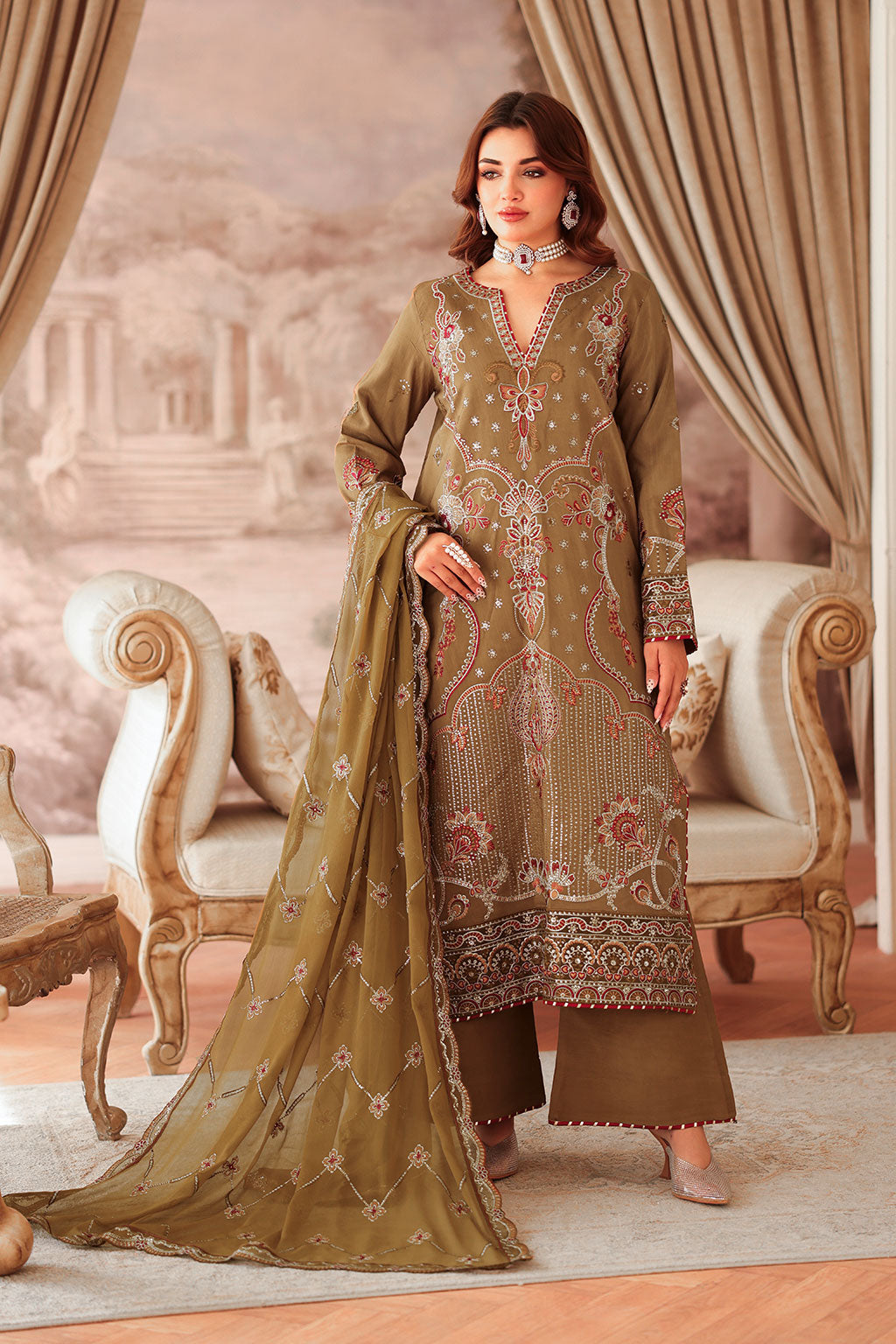 Ramsha | Aangan Luxury Raw silk | AA-210 - by Libasekhas UK - Registered Vendor of : Ramsha - 100% Original Designer Dress