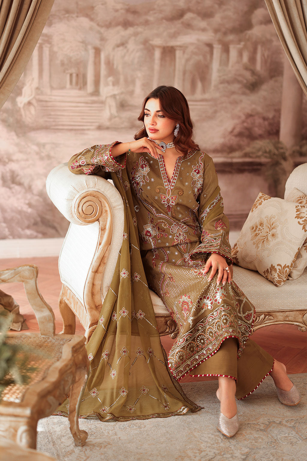 Ramsha | Aangan Luxury Raw silk | AA-210 - by Libasekhas UK - Registered Vendor of : Ramsha - 100% Original Designer Dress