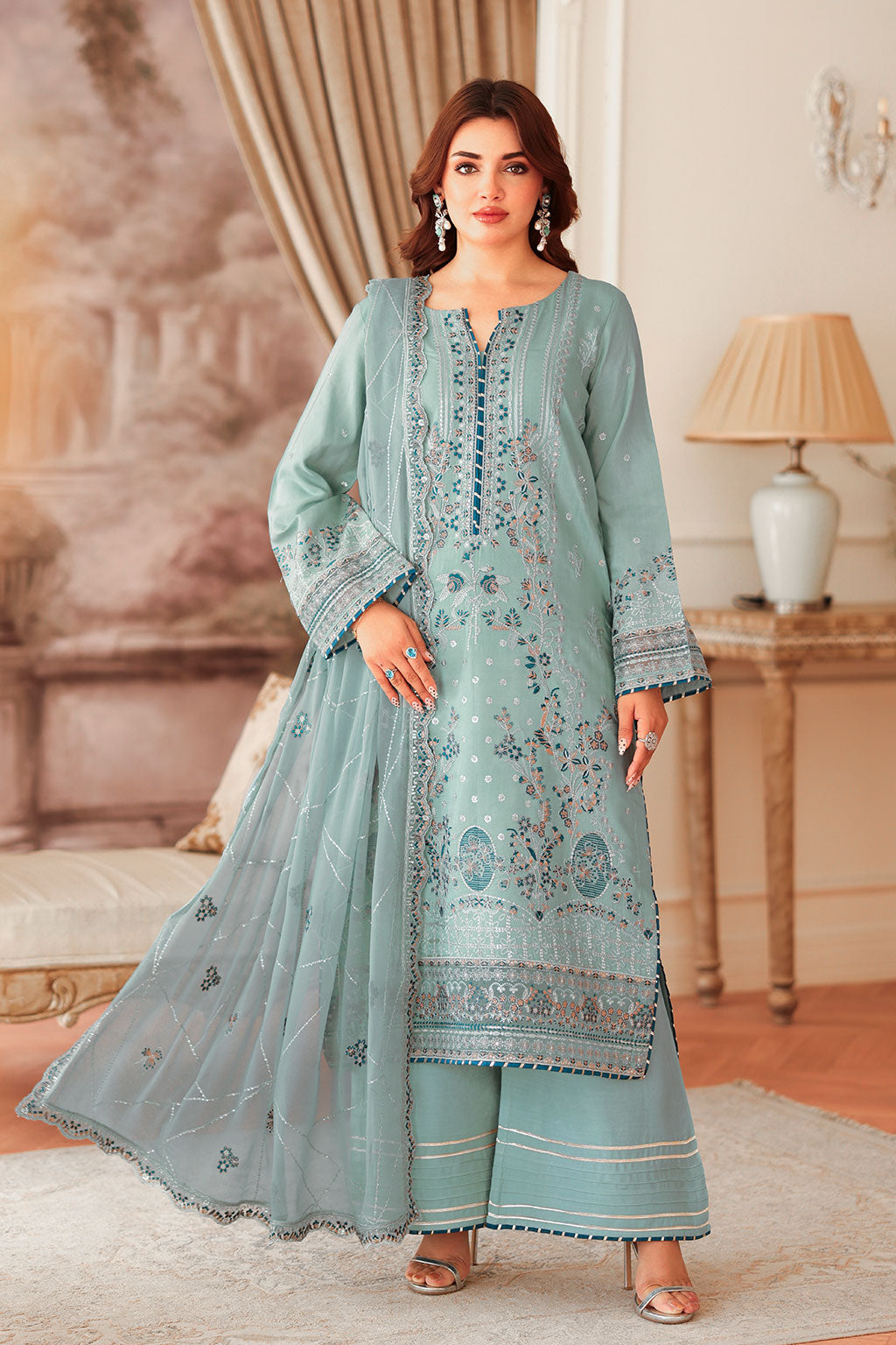 Ramsha | Aangan Luxury Raw silk | AA-204 - by Libasekhas UK - Registered Vendor of : Ramsha - 100% Original Designer Dress