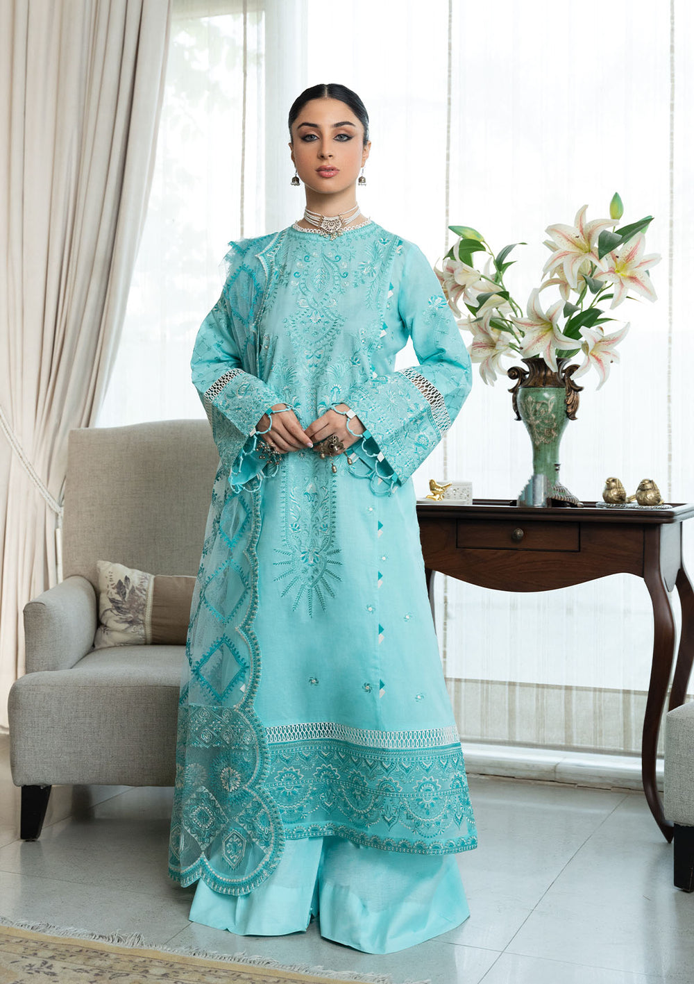 Aik Atelier | Samah Lawn 24 | LOOK 05 - by - Libasekhas UK - Registered Vendor of : Aik Atelier - 100% Original Designer Dresss