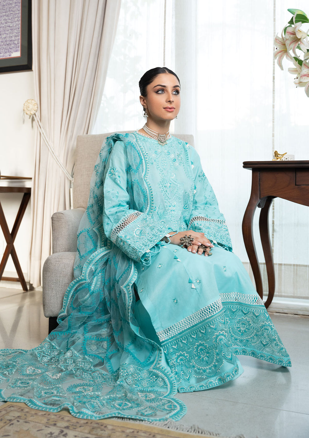 Aik Atelier | Samah Lawn 24 | LOOK 05 - by - Libasekhas UK - Registered Vendor of : Aik Atelier - 100% Original Designer Dresss