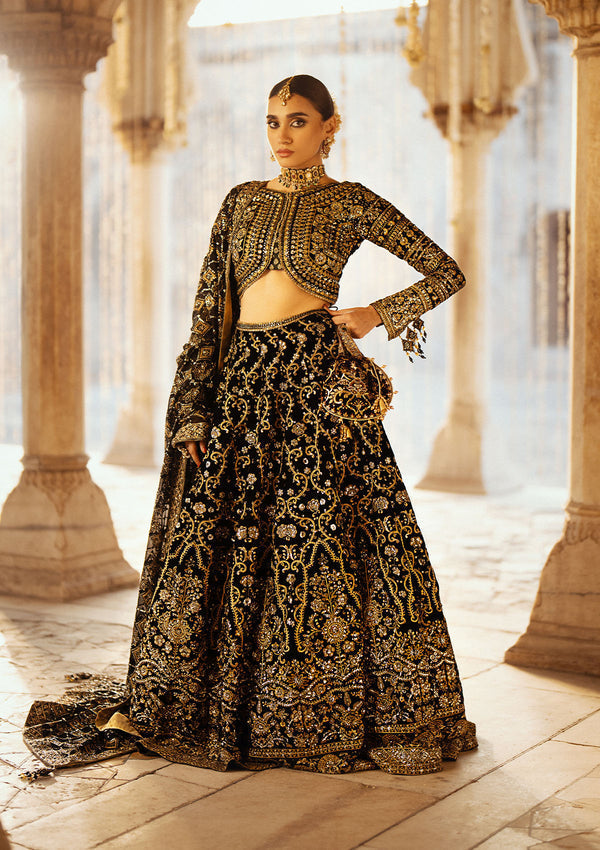 Aik Atelier | Dastoor Velvet 24 | DASTOOR - LOOK 01 - by - Libasekhas UK - Registered Vendor of : Aik Atelier - 100% Original Designer Dresss