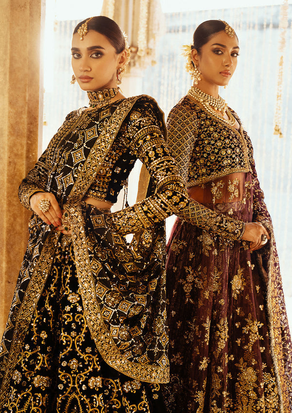 Aik Atelier | Dastoor Velvet 24 | DASTOOR - LOOK 01 - by - Libasekhas UK - Registered Vendor of : Aik Atelier - 100% Original Designer Dresss