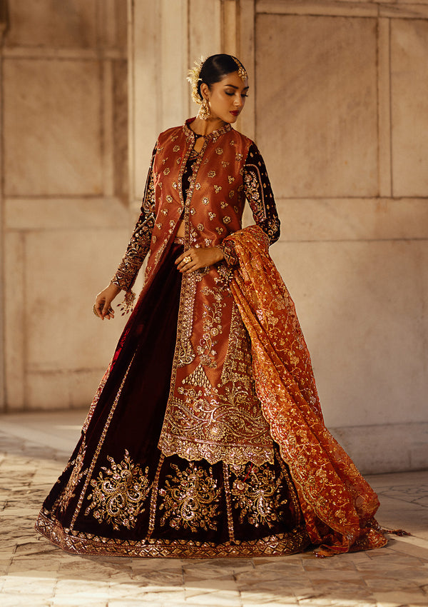 Aik Atelier | Dastoor Velvet 24 | DASTOOR - LOOK 06 - by - Libasekhas UK - Registered Vendor of : Aik Atelier - 100% Original Designer Dresss